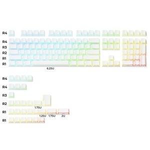 Clavier mécanique personnalisable avec 137 touches rétroéclairées imprimées sur le côté, doté d'un design <span class=keywords><strong>angulaire</strong></span> et de hauteur originale. - Product Image 6