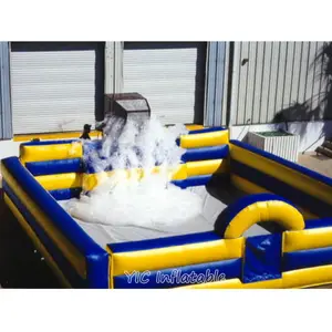 Outdoor Fun Game Kids Party Verhuur Volwassen Opblaasbare Foam Pit Lucht Water Zeep Zwembad Met Schuim Machine