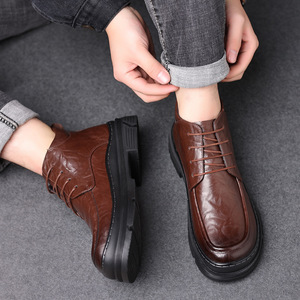 Botas Martin de invierno para hombre, color negro, forro polar grueso, cálidas y aislantes, para uso formal de negocios - Product Image 2