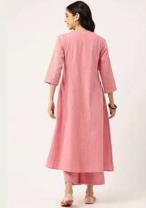 Superbes ensembles de pantalons Kurta à broderie lourde, costume Sharara Pallazo, manches évasées traditionnelles, longueur genou, fusion ethnique indienne - Product Image 6