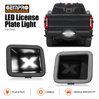 Lampu Plat Nomor LED Model Smoked Lens X Style untuk Ford F250 F350 Super Duty 2017-2019 Lampu Belakang Pickup HC3B13550AD 2 Buah