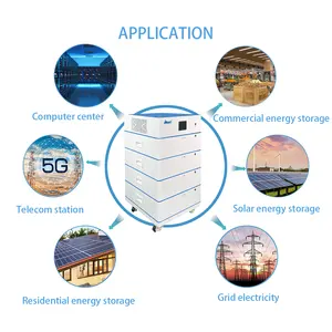 INeat Stacked Lithium Iron Battery 51.2V 100AH Solar Battery For Hybrid Off-grid Solar Energy Storage System Home Use Battery
