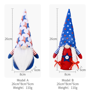 Gnomes en tissu du jour de l'indépendance du 4 <span class=keywords><strong>juillet</strong></span> avec ornements de drapeau américain Gnomes en peluche Gonk du 4 <span class=keywords><strong>juillet</strong></span> - Product Image 6