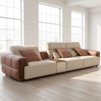 Modernes Umweltfreundliches Echtleder 3-Sitzer Modernes Sofa-Set Möbel Sektionales Modernes Langes Sofa Wohnzimmer-Sofa