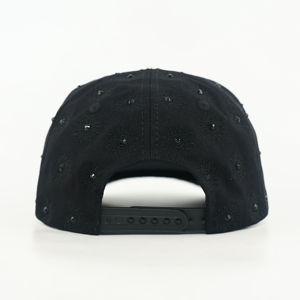 Casquette de baseball Tcap China 100% toile personnalisée avec strass, broderie 3D, casquette snapback - Product Image 5