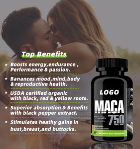 Cápsulas de Maca Panax <span class=keywords><strong>Ginseng</strong></span> de Alta Qualidade, Aumentador Natural de Energia para Homens, Pílulas de Maca Fortes para Adultos e Mulheres Grávidas - Product Image 2