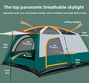 NUEVA Carpa Domo Impermeable de Lujo para 10 Personas <span class=keywords><strong>LA</strong></span> 2026, Dos Dormitorios y Una Sala de Estar con Protección Solar, Gran Oferta para Campamento al Aire Libre - Product Image 4