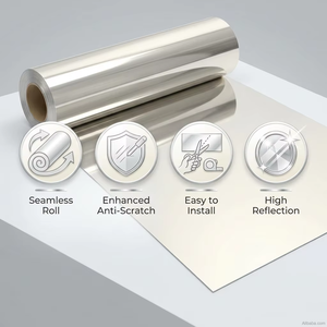 0.3mm PET <b>Mirror</b> Aisle Runner Roll Silver Gold High Gloss Reflective Anti Scratch Custom Cut Wedding T Stage Banquet Decor - Product Image 4