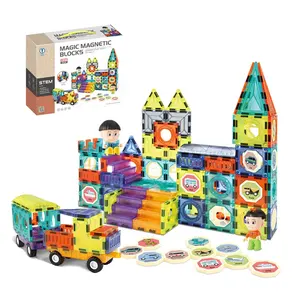 139pcs Magnetic Tiles 3D Construction Building Blocks Educational Magnet Building Toys Sets For Kids And Toddlers