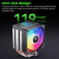 SNOWMAN Nouveau refroidisseur d'air pour processeur ARGB à 4 caloducs, dissipateur thermique de tour de bureau compatible LGA1851 LGA1700 LGA1200 AM4 AM5