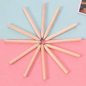 Juego de Lápices de Colores en Tubo de Madera Kraft, Lápices de Colores Bonitos para Niños, Material de Dibujo Kawaii para Manualidades, 12 Colores/caja, Modelo CQ014B - Product Image 3