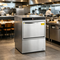 Lave-vaisselle commercial électrique économique encastrable en acier inoxydable avec distributeur de détergent intégré et pompe de vidange, capacité 18 couverts, pour restaurant