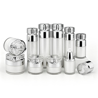 Flacon pompe airless de luxe en acrylique 15ml 30ml 50ml, flacon cosmétique vide sous vide pour lotion et sérum visage, logo personnalisé