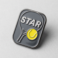 Créez vos propres badges en émail personnalisés, badges en métal pour le tennis, le paddle, les sports, les clubs de pickleball et de football, souvenirs, cadeaux, badges rigides