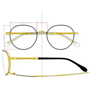 2022 Custom Made yeni stil moda stil kadın optik titanyum gözlük çerçevesi
