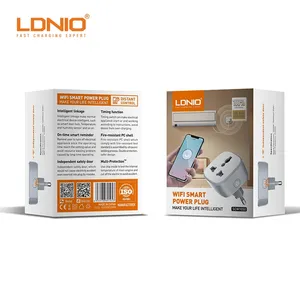 Ldnio-مقبس شريط طاقة ذكي ، جهاز تحكم عن بعد ، واي فاي صغير ، الاتحاد الأوروبي ، المملكة المتحدة ، الولايات المتحدة ، أليكسا ، جوجل هوم ، تويا ، SCW1050 ، متوفر ، 10A