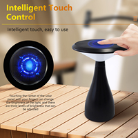 Lampe de table solaire rechargeable, lumière LED d'extérieur avec charge USB de type C, 550LM, commande tactile, intensité réglable, lampe de camping de jardin