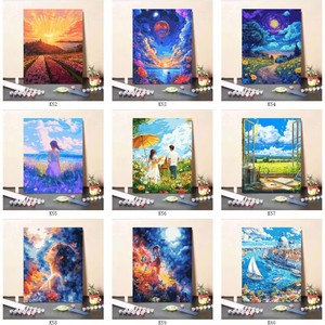 Pintura de Paisaje Moderna Hecha a Mano, Nueva Moda 2026, Impresión Digital DIY <span class=keywords><strong>para</strong></span> Decoración del Hogar, Pintura por Números Enmarcada - Product Image 6