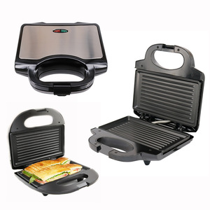 เครื่องทำแซนวิชอเนกประสงค์ 25.8x11x26.3 ซม. เคลือบสารกันติด สำหรับทำปานินี อาหารเช้า สเต็ก - Product Image 1