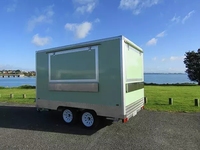 Usine chinoise de food trucks vend remorque alimentaire carrée en acier inoxydable, résistante à la rouille, pour snacks, bonbons et chips, très demandée aux États-Unis