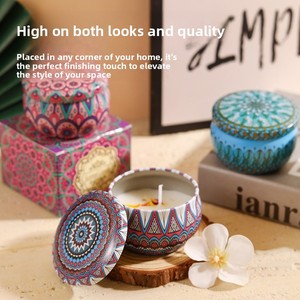 Coffret Cadeau Bougies Parfumées Lavande Faites à la Main en Cire de Soja pour la Fête des Pères, la Saint-Valentin, les Fêtes, les Soirées Spa - Nouveauté - Product Image 5
