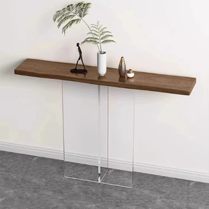 Mesa de Entrada de Madera Maciza Fabricada en Fábrica, Mesa <span class=keywords><strong>Suspendida</strong></span> de Acrílico, Muebles de Sala de Estar de Estilo Neoclásico Chino, Muebles de Entrada - Product Image 1