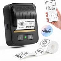 Imprimante d'étiquettes thermiques de 2 pouces à vitesse de 35-40 mm/s pour papier de 50 mm, avec batterie de 2000 mAh, sans encre, pour la création d'autocollants