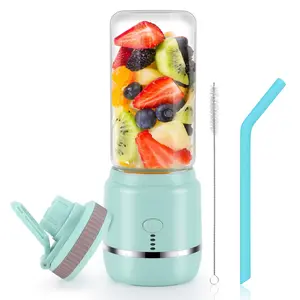 Newly Design 420 ML household Portable Juicer Blender Household Fruit Mixer- Six Blades USB Juicer Cup