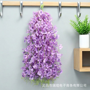 Fleurs artificielles de glycine en soie, guirlandes décoratives pour plafond de mariage, style rétro nordique TT-704 - Product Image 4