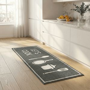 Tapis de couloir lavables à base de caoutchouc fabriqués à la machine, antidérapants, en polypropylène jacquard, longs tapis de cuisine - Product Image 1