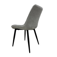 Chaises de salle à manger modernes et luxueuses en tissu chenille avec pieds en métal pour la cuisine, le restaurant, la maison, empilables