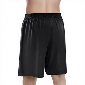 Shorts de sport pour homme, séchage rapide, respirants, écologiques, noirs, taille élastique, mi-longs, 100% polyester - Product Image 2