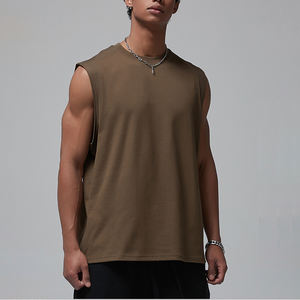 T-shirt sans manches 100% coton, poids lourd, 300 GSM, douceur supérieure, tissu pré-rétréci, ne se rétrécit pas - Product Image 1