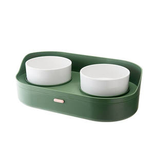 New Manufacturers <b>Large</b> Storage Space Double Layers Pet Feeding <b>Bowl</b> Stable Double Pet <b>Bowl</b> for Cats and Small <b>Dogs</b> - Product Image 1