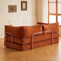 Sofá Cama Chesterfield de Terciopelo Grande, Plegable, Doble, Envasado al Vacío y Comprimido, para Sala de Estar
