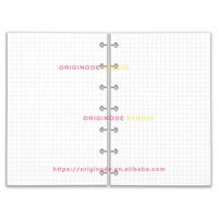 Recharges personnalisées imprimées 120 g/m² sans transfert de couleur, non datées, B5 A5, pour organiseur de journal à reliure à disques, avec pages lignées et quadrillées
