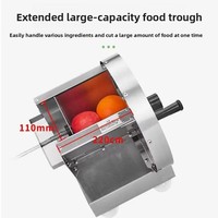 Commerciële multifunctionele fruit-, groente- en aardappelsnijmachine met legeringmes en roestvrijstalen behuizing, verstelbaar 1-13 mm