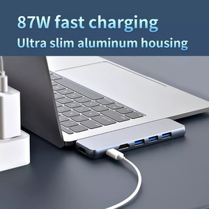 8 1 USB C HUB Dual Display USB Type C HUB ชิปเซ็ต176 PS ขยาย DUAL 4K HD Display สนับสนุน MST สำหรับ <span class=keywords><strong>Mac</strong></span> <span class=keywords><strong>OS</strong></span> USB 3.0 Stock - Product Image 4