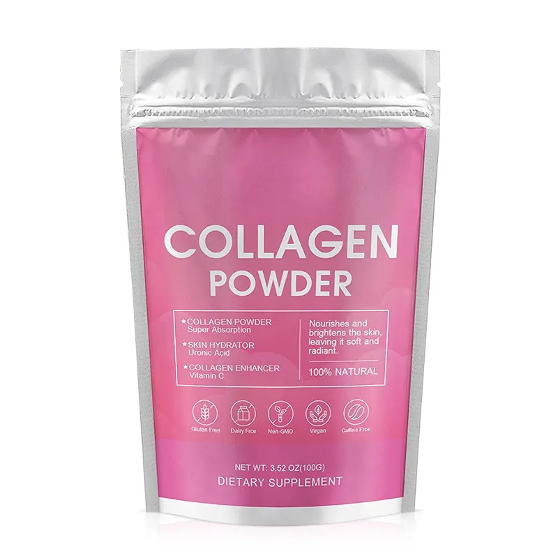 Hot Selling High Quality Factory Custom 100g Collagen Powder Skin Whitening Supports Hair Skin Nails Joints Collagen Powder