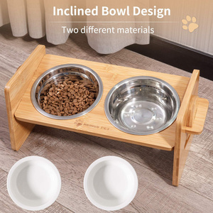 Mangkuk Anjing Besar Dapat Diatur Mangkuk Stainless untuk Anjing Besar Dua Alas Tidak Licin - Product Image 4