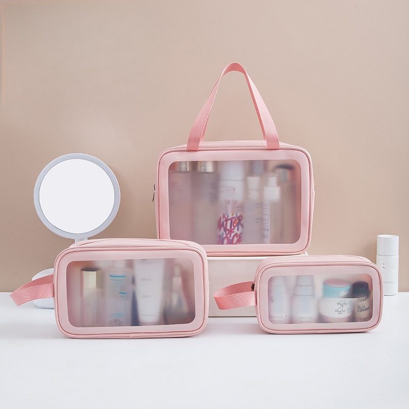 Trousse à maquillage rose sans logo