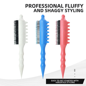 <span class=keywords><strong>Cepillo</strong></span> Desenredante Personalizado con Cerdas Flexibles de Jabalí para Cabello Rizado, <span class=keywords><strong>Cepillo</strong></span> para Desenredar el Cabello Húmedo o Seco con Logotipo - Product Image 2