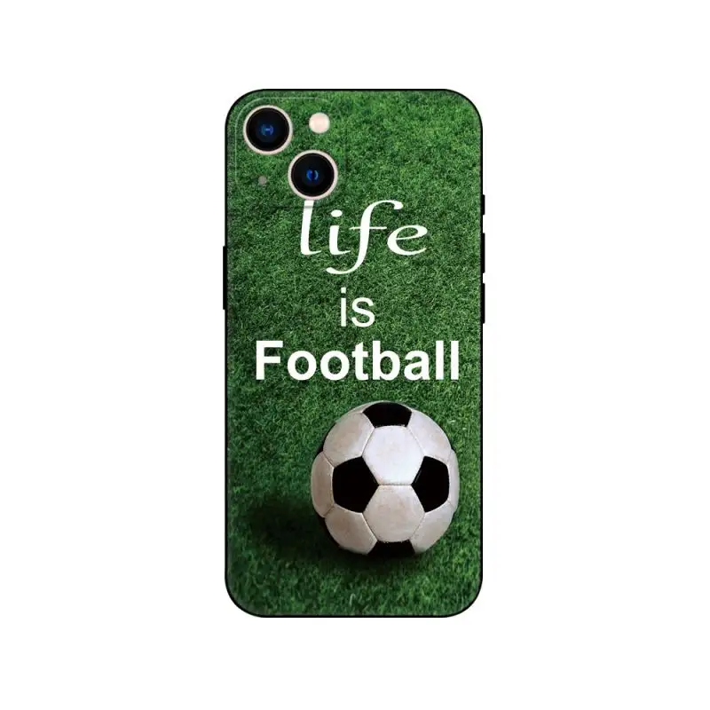 For Iphone 14 Case Shockproof DIY Football Fire Soccer Ball Phone Case For IPhone 14 13 5 5Sx 6 7 7plus 8 8Plus X XS MAX XR