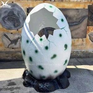 Tượng trứng khủng long bằng sợi thủy tinh FRP tương tác chụp ảnh tại công viên kỷ Jura - Product Image 4