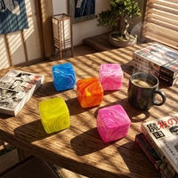 Nouveau jouet anti-stress en caoutchouc en forme de carré, saveur guimauve, à rebond lent, pour la réduction du stress chez les jeunes - Boîte transfrontalière