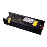 100W LED Strip Driver Courant Constant 5v 12v 24v AC DC CCTV Commutation IP20 Intérieur Mince Noir SMPS Alimentation 20A 150W 60W 120V