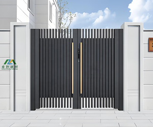 <span class=keywords><strong>Portail</strong></span> <span class=keywords><strong>Coulissant</strong></span> Moderne en Alliage d'Aluminium Thermolaqué Anti-Rouille à Prix de Gros pour Villas, Appartements et Jardins - Product Image 2