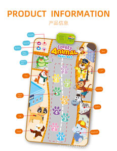 <span class=keywords><strong>Tapis</strong></span> <span class=keywords><strong>de</strong></span> piano aux sons d'animaux pour les tout-petits Couverture en coton <span class=keywords><strong>de</strong></span> 2cm d'épaisseur avec musique Touch Play and Dancing Features Cadeau pour garçons et filles - Product Image 1