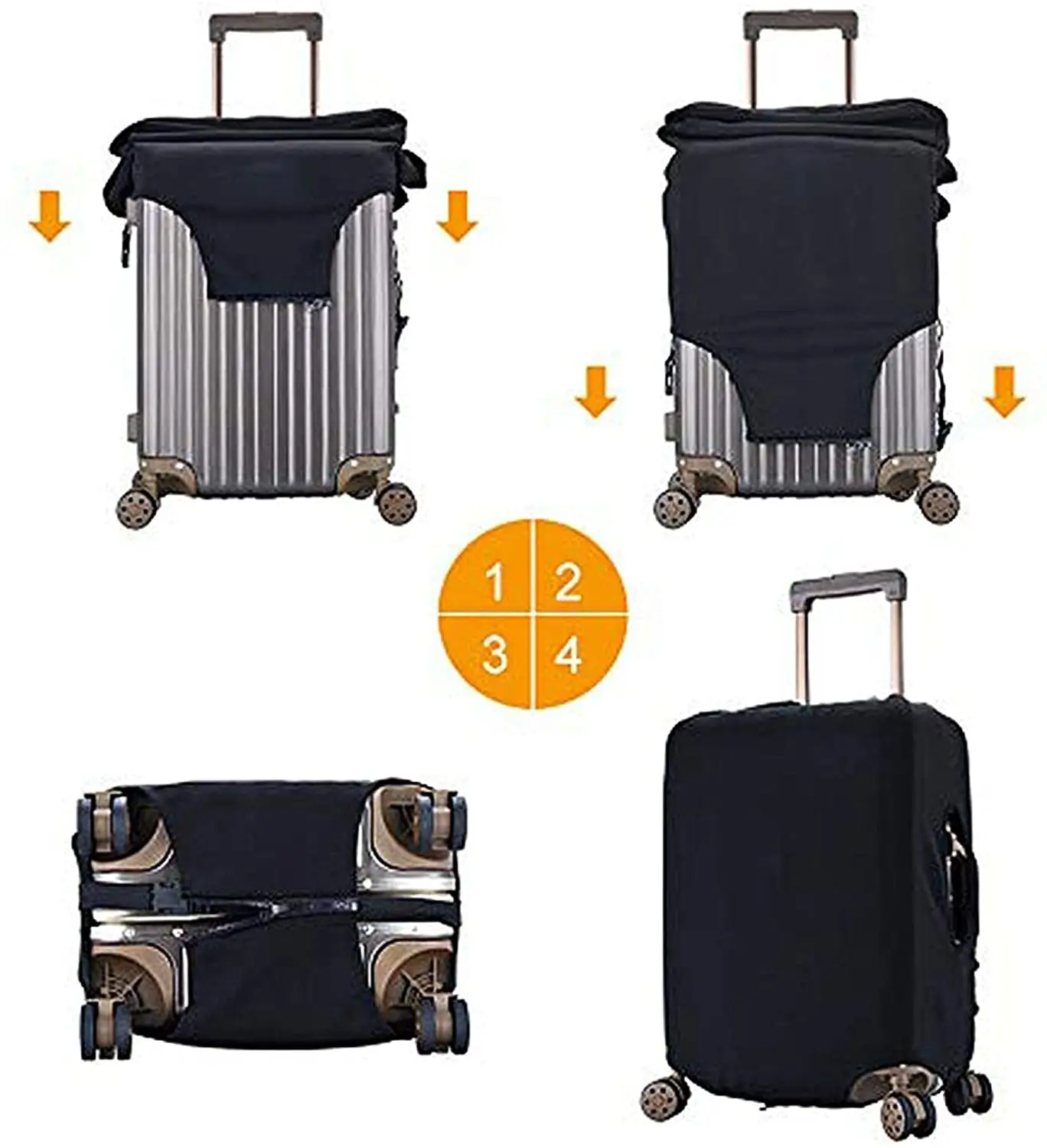 Yüksek kaliteli su geçirmez seyahat bavul koruyucu valiz kapak koruyucu bagaj kapağı toz geçirmez uyar