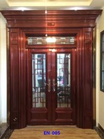 Porte d'entrée double rétro en acier forgé français européen avec vitrage pour villa, cour, appartement, taille personnalisée